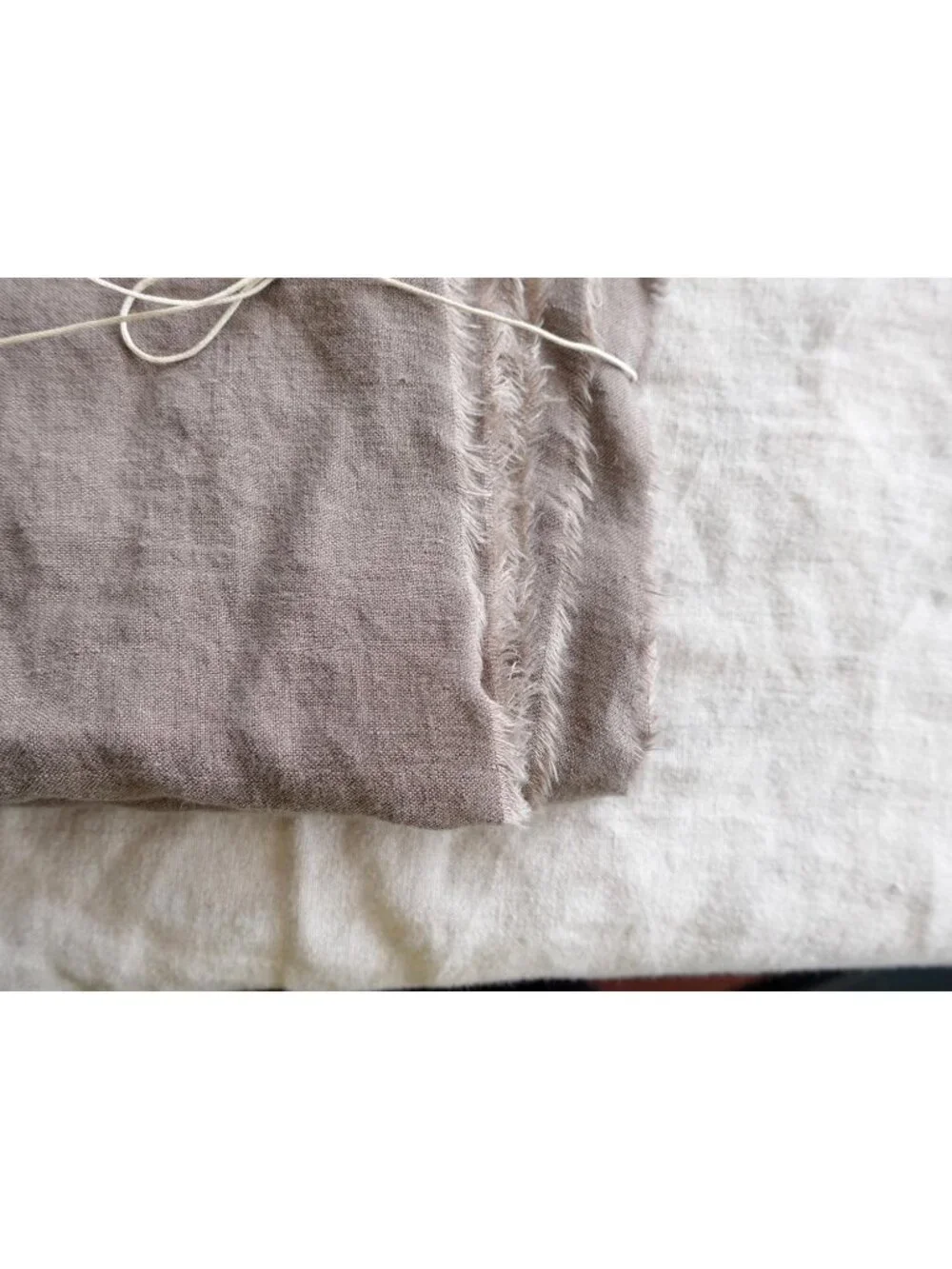 Minimalist Linen Napkins Set of 4 – Reclaimed Fabric, Frayed Edge, Soft Washed,